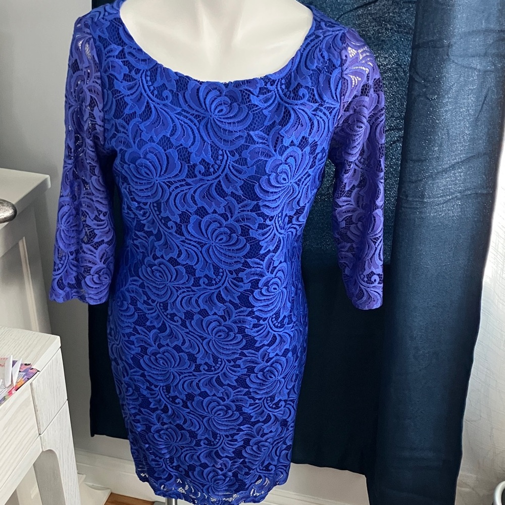 Ivanka Trump Royal Blue Lace Dress